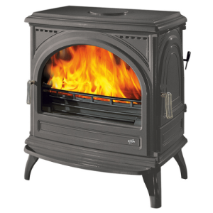 Salamandra a Lenha Godin Petit Carvin Antracite 9 Kw - Nova