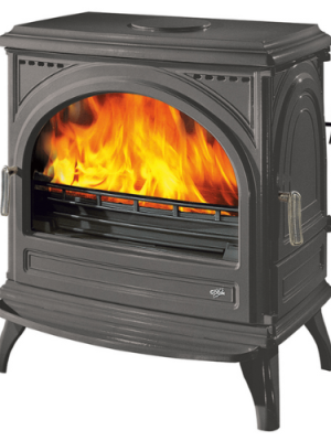 Salamandra a Lenha Godin Petit Carvin Antracite 9 Kw - Nova