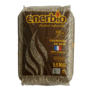 Pellets de madeira premium Enerbio – 66 sacos de 990 kg – Novo