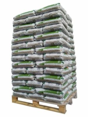 Pellets de Energia em Madeira dos Pirenéus – Palete com 65 Sacos de 15 kg – Novo
