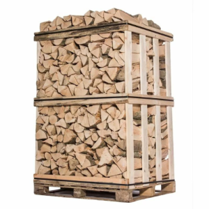 Fardo de lenha em palete – 2 m³ – Lenha – 25 cm – Novo