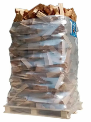 Fardo de lenha em palete – 2 m³ – Lenha – 25 cm – Extra seca – Nova