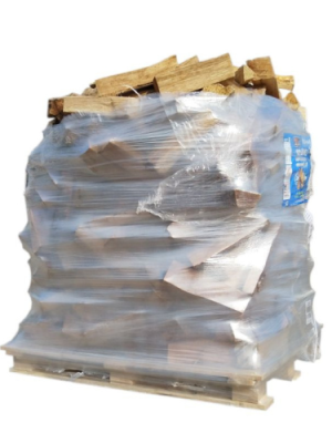 Fardo de lenha em palete – 1,3 m³ – Lenha – 50 cm – Extra seca – Nova